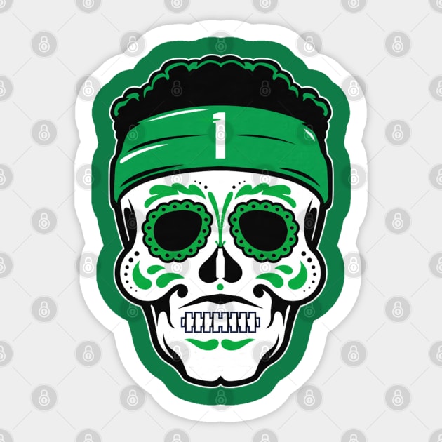 Ahmad Sauce Gardner Sugar Skull Sticker by Chunta_Design